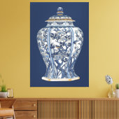 Vision Studioによる青と白の磁器の花瓶 キャンバスプリント (インサイチュ (リビング))