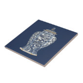 Vision Studioによる青と白の磁器の花瓶 タイル (側面)