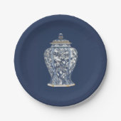 Vision Studioによる青と白の磁器の花瓶 ペーパープレート (正面)