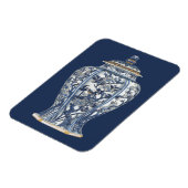 Vision Studioによる青と白の磁器の花瓶 マグネット (左側)