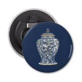 Vision Studioによる青と白の磁器の花瓶 栓抜き (正面)