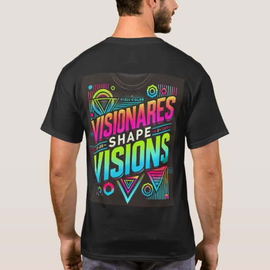 "Visionaries Shape Visions"の設計 Tシャツ (裏面)