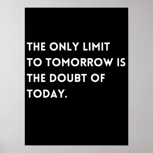 Visionary Overcoming Doubt Quote Classic ポスター (正面)