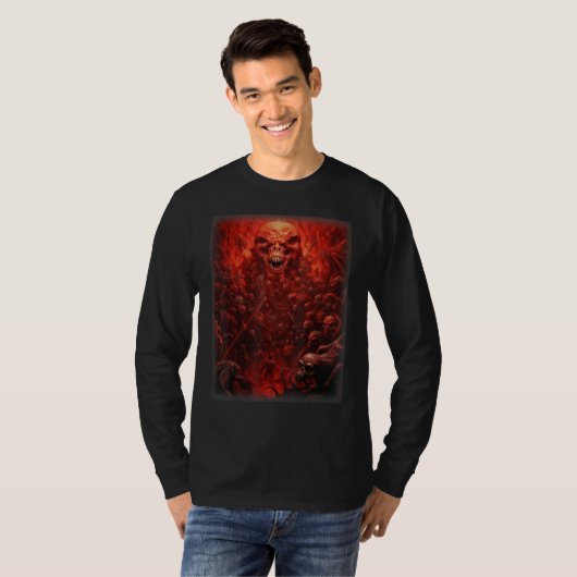 Visions of Hell Satan Devils Demons Monster Skelet Tシャツ (正面フル)