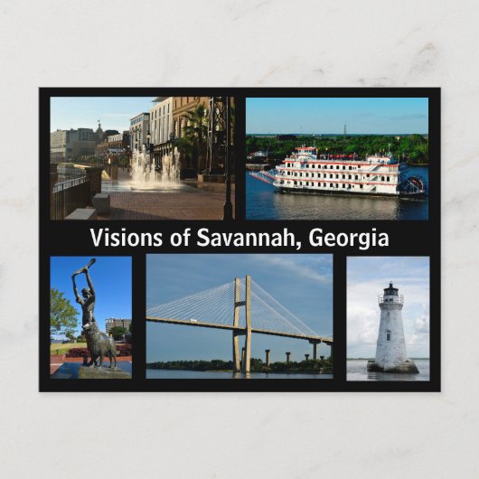 Visions of Savannah, Georgia Holidayポストカード シーズンポストカード (正面)