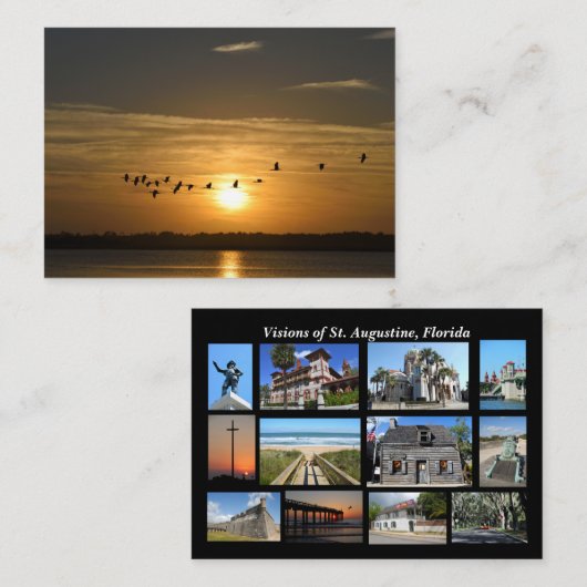 Visions of St. Augustine, Florida Business Card 名刺 (正面/裏面)