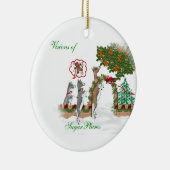 Visions of SugarPlums Goat Christmas セラミックオーナメント (右)