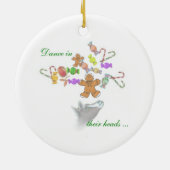 Visions of SugarPlums Goat Christmas セラミックオーナメント (裏面)