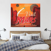 Visit火星Vintage Poster キャンバスプリント (インサイチュ (寝室))