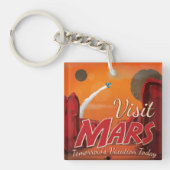 Visit火星Vintage Poster キーホルダー (正面)