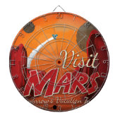 Visit火星Vintage Poster ダーツボード (正面)