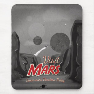Visit火星Vintage Poster マウスパッド