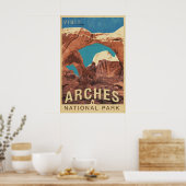 Visit Archches国立公園ヴィンテージ旅行ポスター ポスター (キッチン)