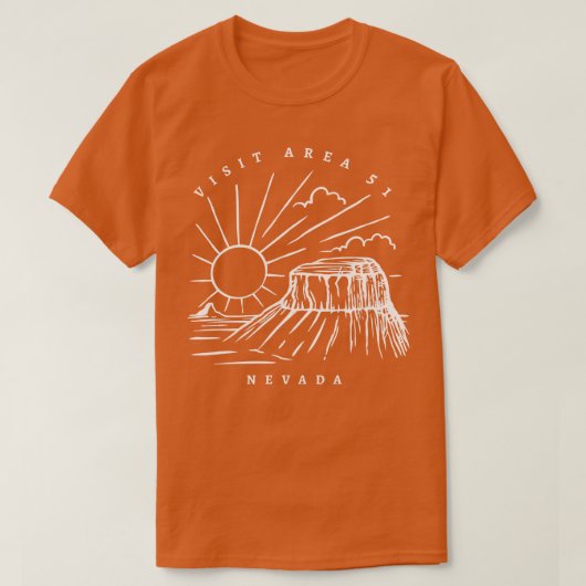Visit Area 51ネバダ Tシャツ (デザイン正面)