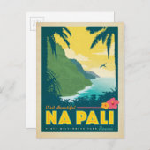 Visit Beautiful Na Pali，ハワイ ポストカード (正面/裏面)