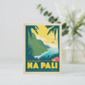 Visit Beautiful Na Pali，ハワイ ポストカード (スタンド正面)