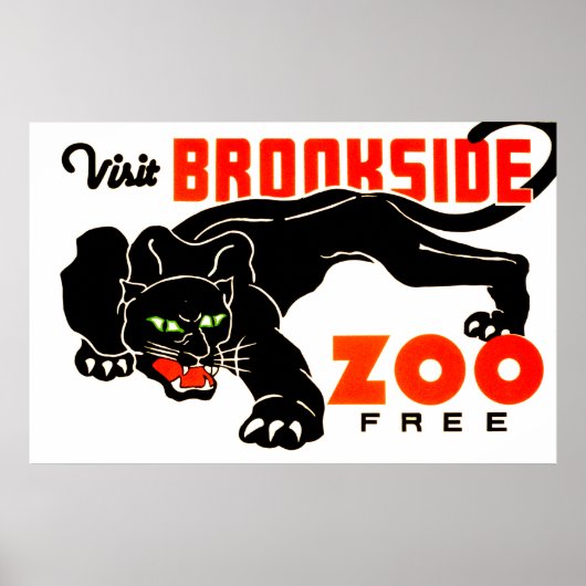 Visit Brookside Zoo無料ヴィンテージスタイル ポスター (正面)