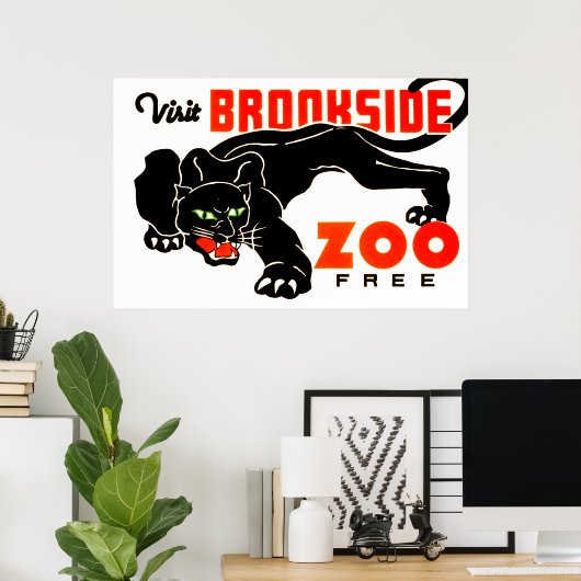 Visit Brookside Zoo無料ヴィンテージスタイル ポスター (ホームオフィス)