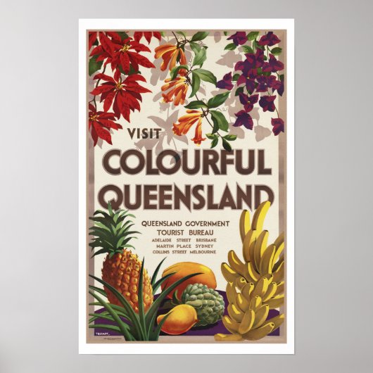 Visit Colourful Queensland Australia ポスター (正面)