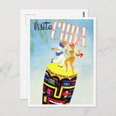 Visit Cubaヴィンテージ旅行はがき ポストカード (正面/裏面)