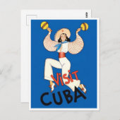Visit Cubaヴィンテージ旅行はがき ポストカード (正面/裏面)