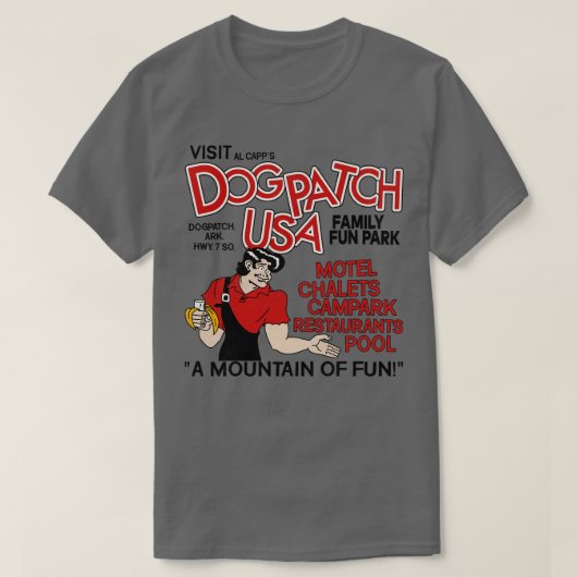 Visit Dogpatch USA Defunced Amurance Park T-shirt Tシャツ (デザイン正面)