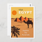 Visit Egypt，ヴィンテージ旅行ポスター， ポストカード (正面/裏面)