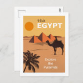 Visit Egypt travel poster ポストカード (正面/裏面)
