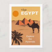 Visit Egypt travel poster ポストカード (正面)