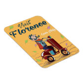 Visit Florenceスクーターイタリアン旅行ポスター マグネット (右側)