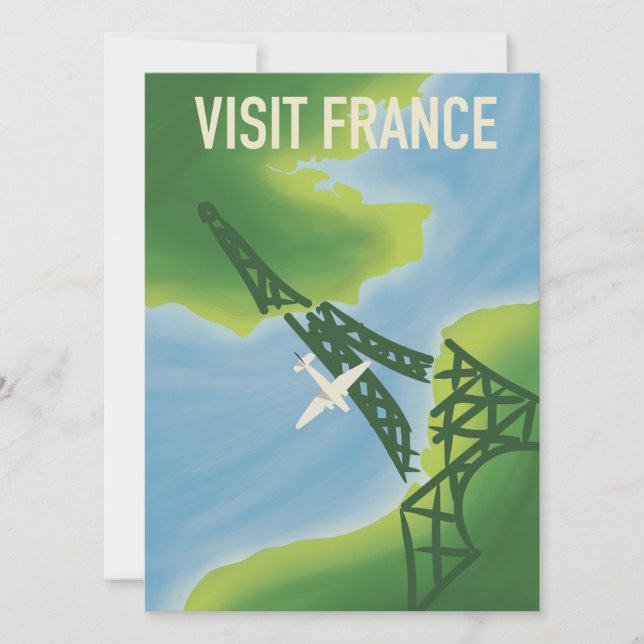 Visit Franceヴィンテージスタイル旅行ポスター (正面)