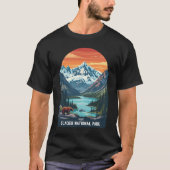 Visit Glacier National Park – マウンテン&ベア Tシャツ (正面)