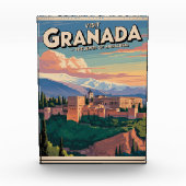 Visit Granada Vintage Travel Art フォトブロック (正面)