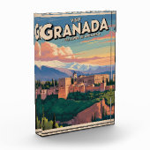 Visit Granada Vintage Travel Art フォトブロック (左)