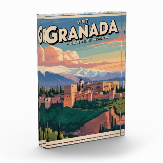 Visit Granada Vintage Travel Art フォトブロック (左)