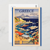 Visit Greece、ヴィンテージ旅行ポスター、ポストカード ポストカード (正面/裏面)