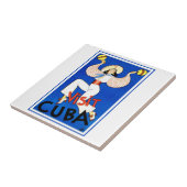 Visit Havana, Cuba, Vintage Travel Poster Maracas タイル (側面)