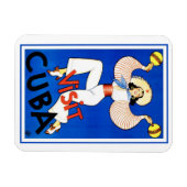 Visit Havana, Cuba, Vintage Travel Poster Maracas マグネット (横)