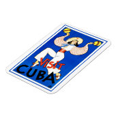 Visit Havana, Cuba, Vintage Travel Poster Maracas マグネット (左側)