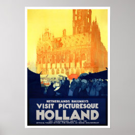 Visit Hollandヴィンテージ旅行ポスター ポスター