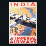 Visit INDIA Imperial Airways Vintage Travel Poster ポスター<br><div class="desc">All poster images in this store is DIGITALLY RETOUCHED AND ENHANCED! Sharp crisp colors and blemishes removed! Hi Res reproduction Vintage Travel Posters collection. Imperial Airways Vintage Travel Poster Advertising.</div>