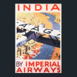 Visit INDIA Imperial Airways Vintage Travel Poster ポスター<br><div class="desc">All poster images in this store is DIGITALLY RETOUCHED AND ENHANCED! Sharp crisp colors and blemishes removed! Hi Res reproduction Vintage Travel Posters collection. Imperial Airways Vintage Travel Poster Advertising.</div>