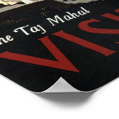 VISIT INDIA TAJ MAHAL Toursヴィンテージ旅行ポスター ポスター (角)