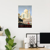 VISIT INDIA TAJ MAHAL Toursヴィンテージ旅行ポスター ポスター (ホームオフィス)