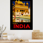 Visit India travel poster vintage art ポスター (キッチン)
