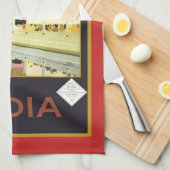 Visit India Vintage Poster キッチンタオル (四つ折り)