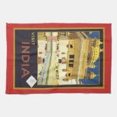 Visit India Vintage Poster キッチンタオル (横)
