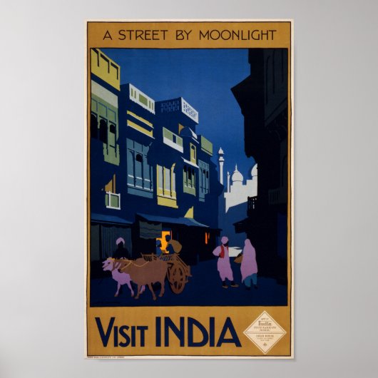 Visit India Vintage Poster ポスター (正面)
