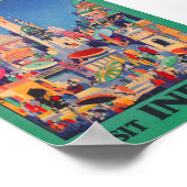 Visit India Vintage Travelポスター ポスター (角)