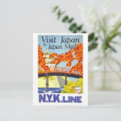 「Visit Japan」ヴィンテージ旅行ポスター葉書 ポストカード (スタンド正面)
